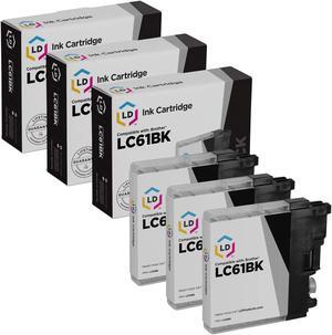 LD Products Compatible Ink Cartridge Replacement for Brother LC61BK (Black, 3-Pack)