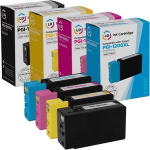 LD © Compatible Replacements for Canon PGI-1200XL 4PK HY Ink Cartridges: 1 9183B001 Black, 1 9196B001 Cyan, 1 9197B001 Magenta, & 1 9198B001 Yellow for Maxify MB2020, & MB2320