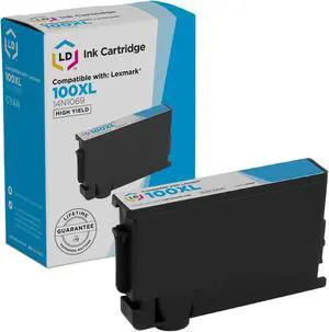 LD Products Compatible Ink Cartridge Replacement for Lexmark 100XL 14N1069 High Yield (Cyan)