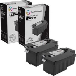 LD Products Compatible Toner Cartridge Replacement for 593-BBJX DPV4T Dell E525w Black Toner to use with Multi-Function E525W E525 525w Printer (Black, 2-Pack)