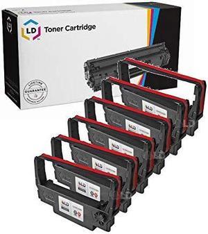 LD Products Compatible POS Ribbon Cartridge Replacement for Epson ERC-30BR (Black & Red, 6-Multipack)