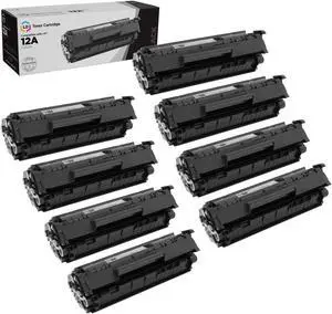 LD Products Compatible Replacement for HP 12A Black Toner Cartridge Q2612A (8-Pack)