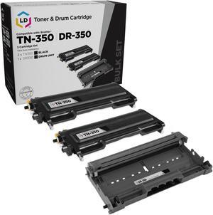 LD © Brother Compatible TN350 & DR350 Combo Pack Toner Cartridge & Drum unit Includes: 2 Black TN350, 1 Drum Unit DR350