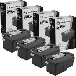 LD Products Compatible Toner Cartridge Replacement for 593-BBJX DPV4T Dell E525w Black Toner to use with Multi-Function E525W E525 525w Printer (Black, 4-Pack)