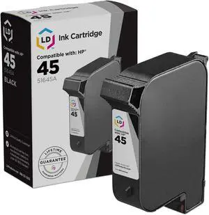 LD Products Replacement for HP 45 / 51645A Black Ink Cartridge for PhotoSmart 1000, P1100, Color Copier 140, 180, OfficeJet Pro 1150, 1170, 1175