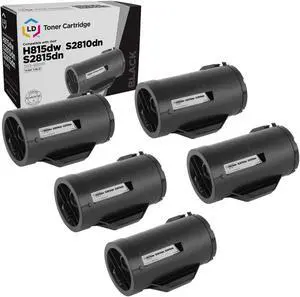 LD Products Compatible Toner Cartridge Replacement for Dell 593-BBMF 47GMH High Yield (Black, 5-Pack)