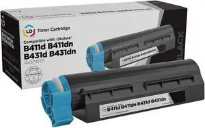 LD Products Toner Cartridge Compatible with Replacement for Okidata 44574701 (Single Black)