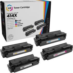 LD Products Compatible Toner Cartridge Replacements for HP 414X High Yield (Black, Cyan, Magenta, Yellow, 4-Pack)