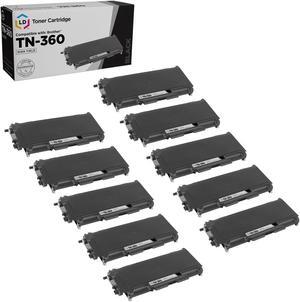 LD Products Compatible Toner Cartridge Replacement for Brother TN-360 High Yield (Black, 10 Cartridge Pack)