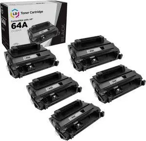 LD Products Compatible Replacement for HP 64 64A Toner Cartridge CC364A Standard Yield (Black, 5-pack)