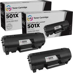 LD Compatible Toner Cartridge Replacement for Lexmark 501X 50F1X00 Extra High Yield (Black, 3-Pack) Compatible with Lexmark MS310d MS410d MS510dn MS610dn MS310dn MS312dn MS315dn MS415dn and more