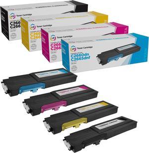 LD Products Compatible Toner Cartridge Replacements for Dell C2660dn C2665dnf Extra High Yield (Black, Cyan, Magenta, Yellow, 4-Pack)
