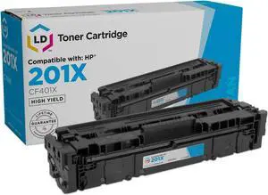 LD Products Compatible Toner Cartridge Replacement for HP 201X CF401X High Yield (Cyan)