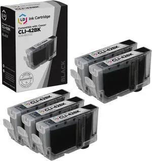 LD Products Compatible Ink Cartridge Replacements for Canon CLI-42BK CL-42 (Black, 5-Pack)