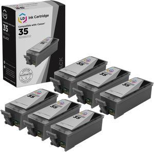 ld compatible ink cartridge replacement for canon pgi35 (black, 6-pack)