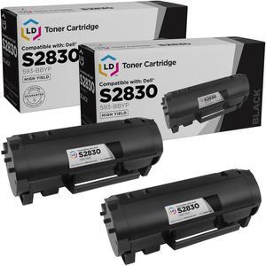 LD Products Toner Cartridge Compatible with Replacement for Dell S2830dn 593-BBYP High Yield (Black, 2-Multipack) Compatible with the following Dell Printer Laser S2830dn