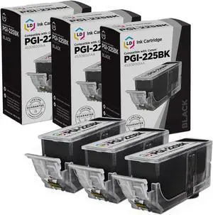 LD Products Compatible Ink Cartridge Replacement for Canon PGI-225BK 4530B001AA (Pigment Black, 3-Pack)
