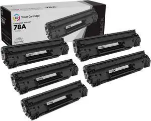 LD Products Compatible Toner Cartridge Replacements for HP 78A CE278A (Black, 5-Pack) for use in LaserJet Pro: M1536dnf, M1537dnf, M1538dnf, M1539dnf, P1566, & P1606dn