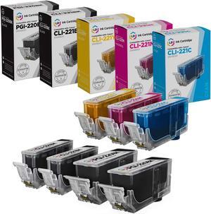 LD Compatible Ink Cartridge Replacement for Canon PGI-220 & CLI-221 (2 Pigment Black, 2 Black, 1 Cyan, 1 Magenta, 1 Yellow, 7-Pack) Compatible w iP3600 iP4600 MP540 MP560 MP620 MP620B MP640 and more