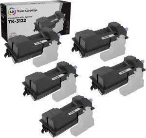 LD Products Compatible Toner Cartridge Replacement for Kyocera TK-3122 1T02L10US0 (Black, 5-Pack)