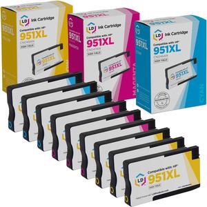 LD Products Compatible Ink Cartridge Replacement for HP 951XL High Yield (3 Cyan, 3 Magenta, 3 Yellow, 9-Pack)