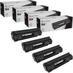 LD Products Compatible HP 78A CE278A Toner Cartridge Replacement for LaserJet Pro: M1536dnf, M1537dnf, M1538dnf, M1539dnf, P1566, P1606dn (Black, 4-Pack)