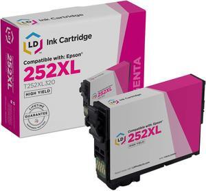 LD Products Ink Cartridge Replacement for Epson 252XL / T252XL320 High Yield Magenta for use in WF-3620, WF-3640, WF-7110, WF-7610, WF-7620