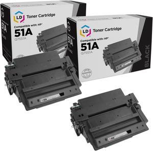 LD Products Compatible Toner Cartridge Replacement for HP 51A Q7551A (Black, 2-Pack)