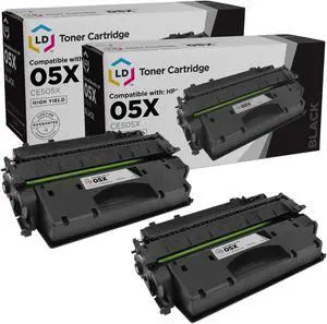 LD Products Compatible Toner Cartridge Replacements for HP 05X CE505X High Yield (Black, 2-Pack)