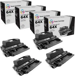 LD Products Compatible Replacement for HP 64 64X Toner Cartridge CC364X CC364A High Yield (Black, 4-pack)