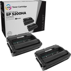 LD Products Remanufactured Toner Cartridge Replacement for Ricoh SP 5200HA 406683 (Black, 2-Pack)