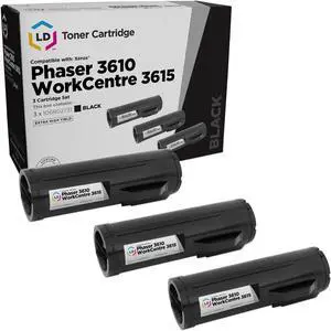 LD Products Compatible Toner Cartridge Replacement for Xerox 106R02731 Extra High Yield (Black, 3-Pack)