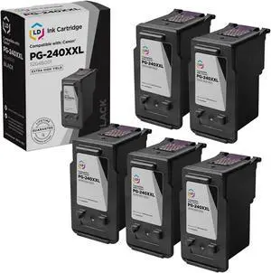 LD Products Remanufactured Ink Cartridge Replacement for Canon PG-240XXL 5204B001 Extra High Yield (Black, 5-Pack)