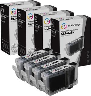 LD Products Compatible Ink Cartridge Replacement for Canon CLI-42BK 6384B002 (Black, 4-Pack)