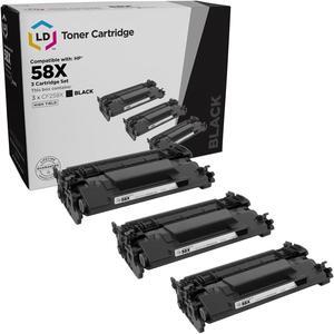 LD Products Compatible Toner Cartridge Replacement for HP 58X CF258X High Yield (Black, 3-Pack with CHIP)