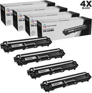 LD Products Compatible Toner Cartridge Replacements for Brother TN221BK (Black, 4-Pack)