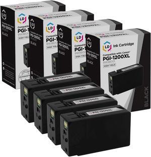LD Products Compatible Ink Cartridge Replacement for Canon PGI-1200XL 9183B001 High Yield (Black, 4-Pack)