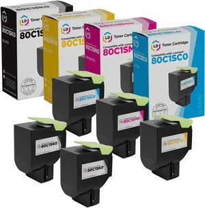 LD Products Remanufactured Toner Cartridge Replacement for Lexmark 801S (2 Black, 1 Cyan, 1 Magenta, 1 Yellow, 5-Pack) LD Products Remanufactured Toner Cartridge Replacement for Lexmark 801S (2 Black, 1 Cyan, 1 Magenta, 1 Yellow, 5-Pack)