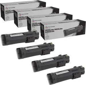 LD Products Toner Cartridge Compatible with Replacement for Dell 593-BBOW N7DWF (Black, 4-Pack)