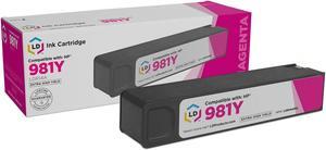 LD Products Remanufactured Ink Cartridge Replacement for HP 981Y L0R14A Extra High Yield (Magenta)