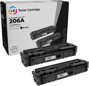 LD Products Compatible Toner Cartridge Replacement for HP 206A 206X W2110A W2110X (Black, 2-Pack)