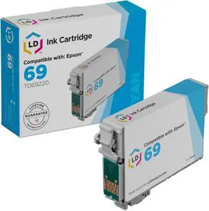 LD Products Remanufactured Ink Cartridge Replacement for Epson 69 T069220 (Cyan)