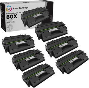 LD Products Compatible Toner Cartridge Replacements for HP 80X CF280X High Yield (Black, 6-Pack)