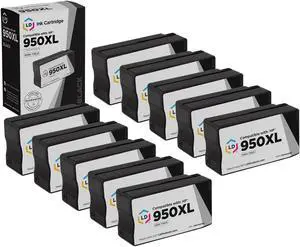 LD Products Replacement Ink Cartridge Compatible with HP 950XL CN045AN High Yield (Black, 10Pk)