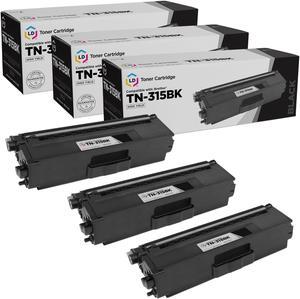 LD © Compatible Brother TN315Bk (TN310Bk) Set of 3 High Yield Black Toner Cartridges for HL-4150cdn, HL-4570cdw, HL-4570cdwt, MFC-9460cdn, MFC-9560cdw and MFC-9970cdw