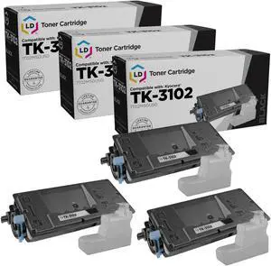 LD Products Toner Cartridge Compatible with Replacement for Kyocera FS-2100DN TK-3102 (Black, 3-Multipack)