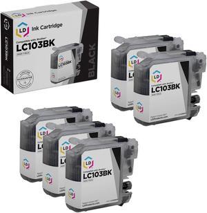 LD Products Compatible Ink Cartridge Replacement for Brother LC103BK High Yield (Black, 5-Pack)