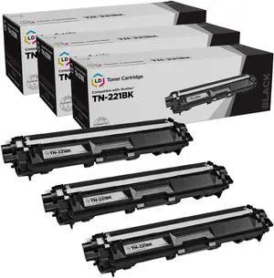 LD Products Compatible Toner Cartridge Replacement for Brother TN221BK (Black, 3-Pack)