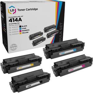 LD Products Compatible Toner Cartridge Replacements for HP 414A (Black, Cyan, Magenta, Yellow, 4-Pack)