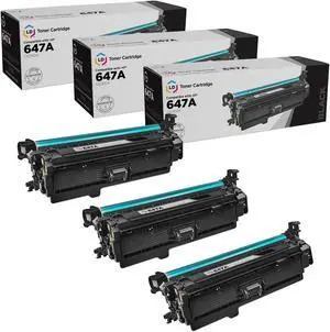 LD Products Remanufactured Toner Cartridge Replacements (Black, 3-Pack)